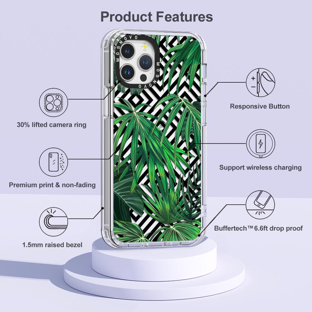 Areca Palm Pattern Phone Case - iPhone 12 Pro Case - MOSNOVO