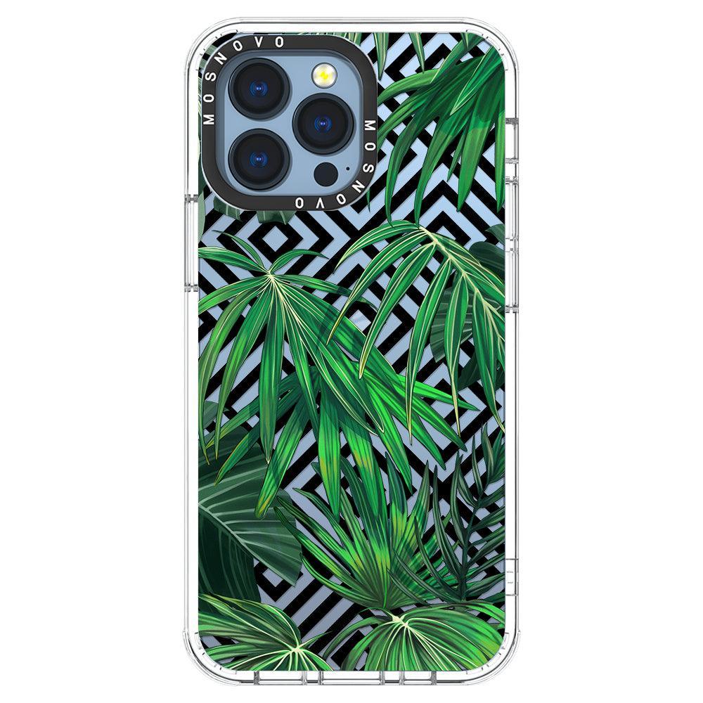 Areca Palm Pattern Phone Case - iPhone 13 Pro Case - MOSNOVO