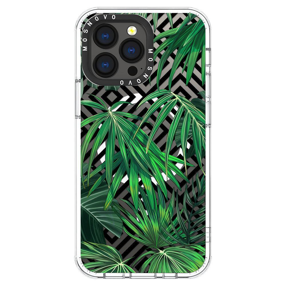 Areca Palm Pattern Phone Case - iPhone 13 Pro Case - MOSNOVO