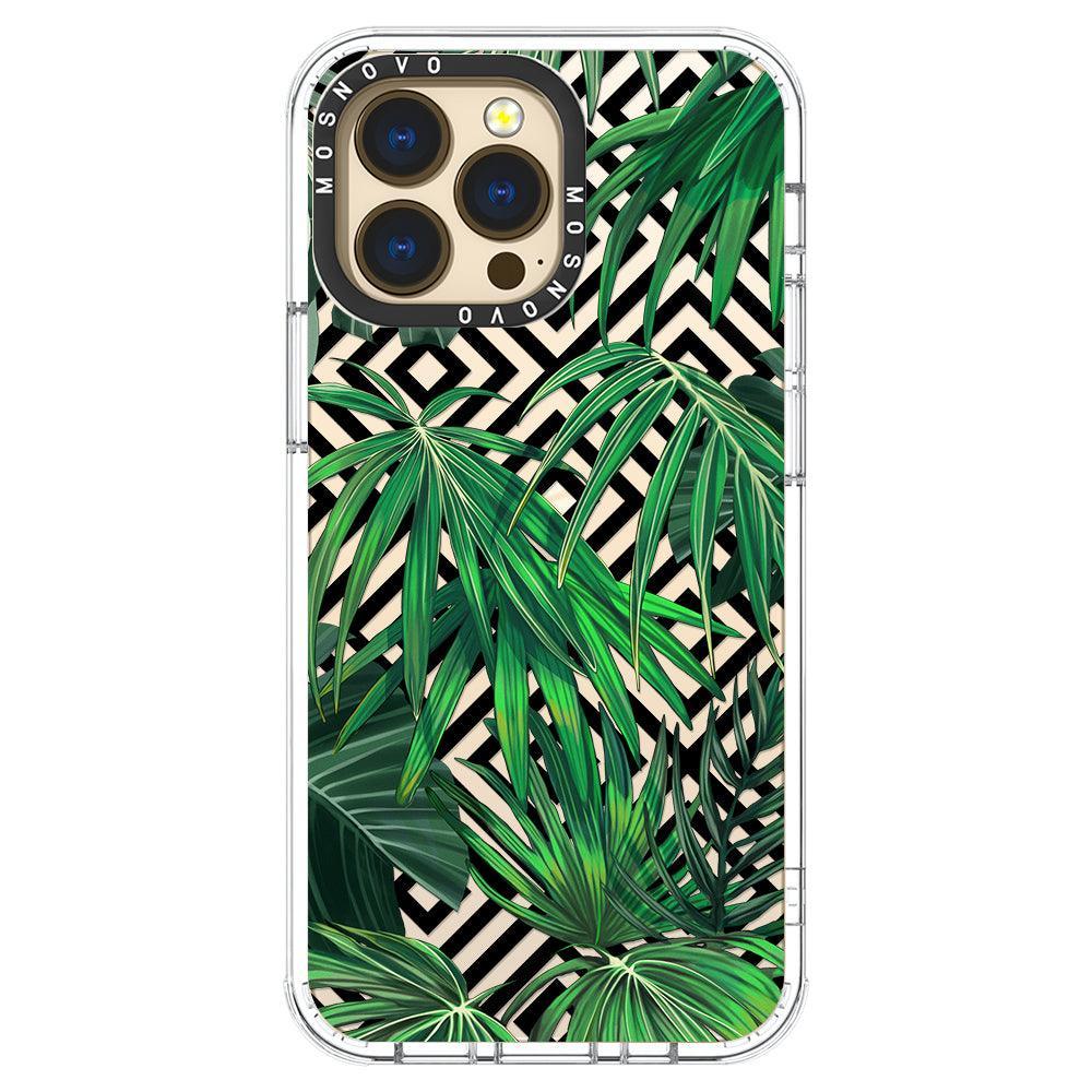 Areca Palm Pattern Phone Case - iPhone 13 Pro Case - MOSNOVO