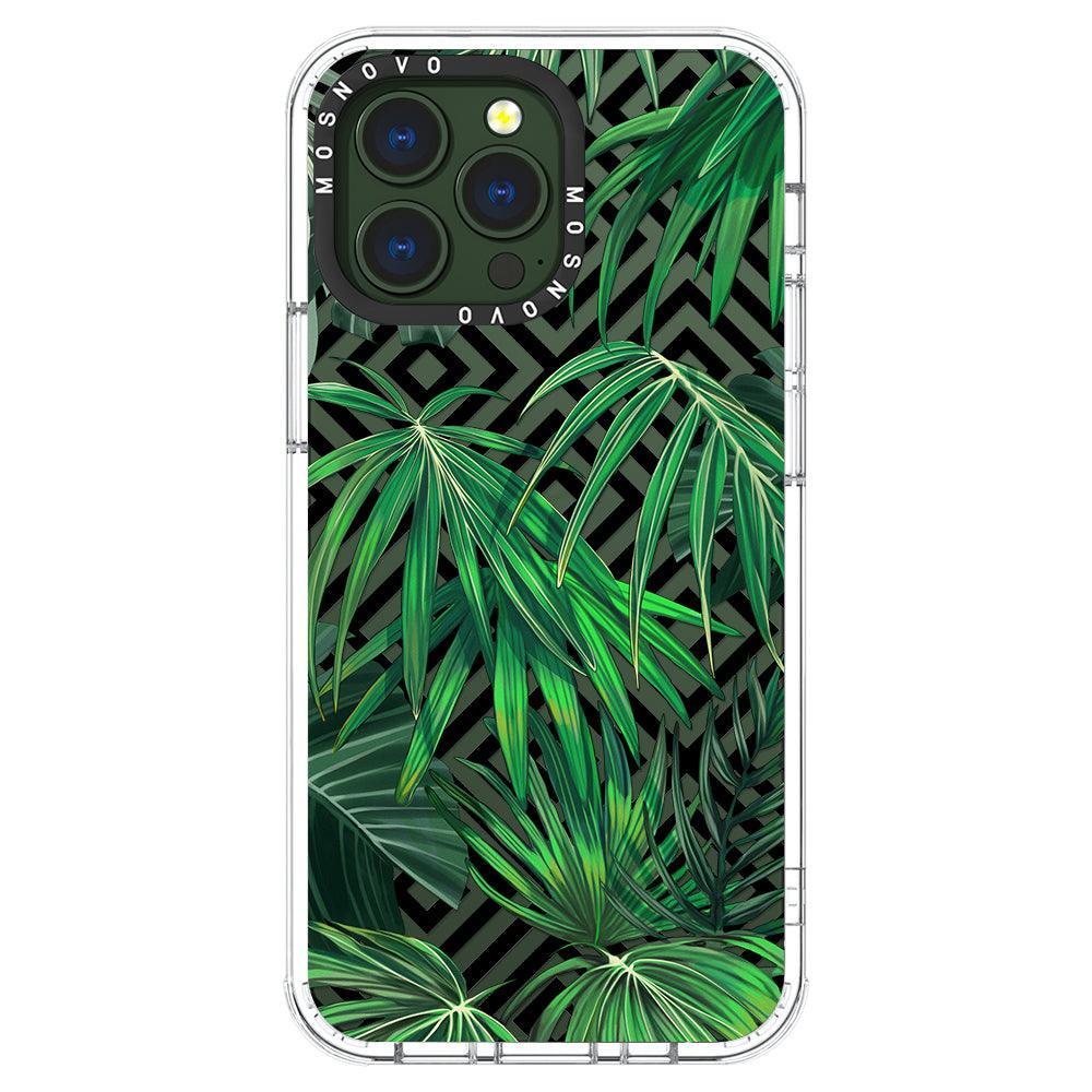 Areca Palm Pattern Phone Case - iPhone 13 Pro Case - MOSNOVO