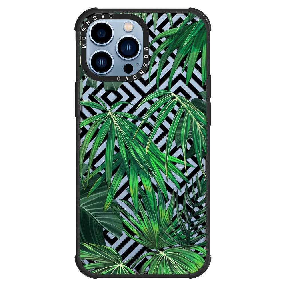 Areca Palm Pattern Phone Case - iPhone 13 Pro Max Case - MOSNOVO