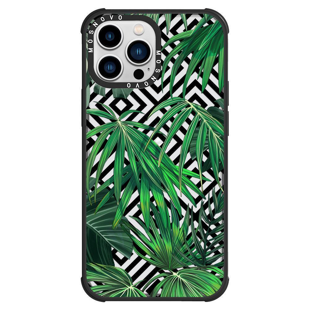 Areca Palm Pattern Phone Case - iPhone 13 Pro Max Case - MOSNOVO