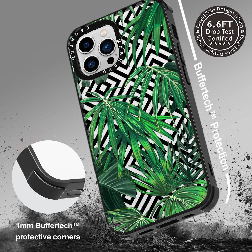 Areca Palm Pattern Phone Case - iPhone 13 Pro Max Case - MOSNOVO