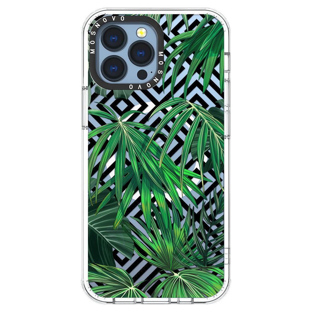 Areca Palm Pattern Phone Case - iPhone 13 Pro Max Case - MOSNOVO