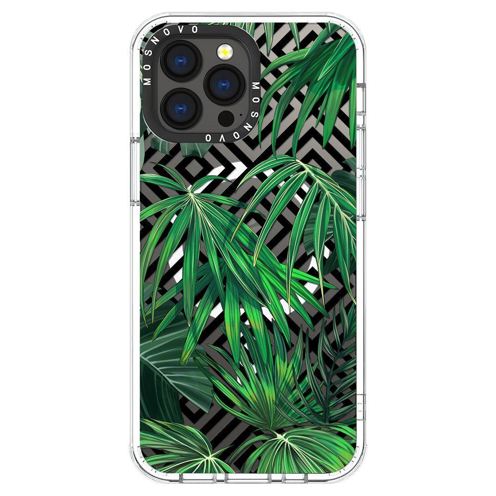 Areca Palm Pattern Phone Case - iPhone 13 Pro Max Case - MOSNOVO