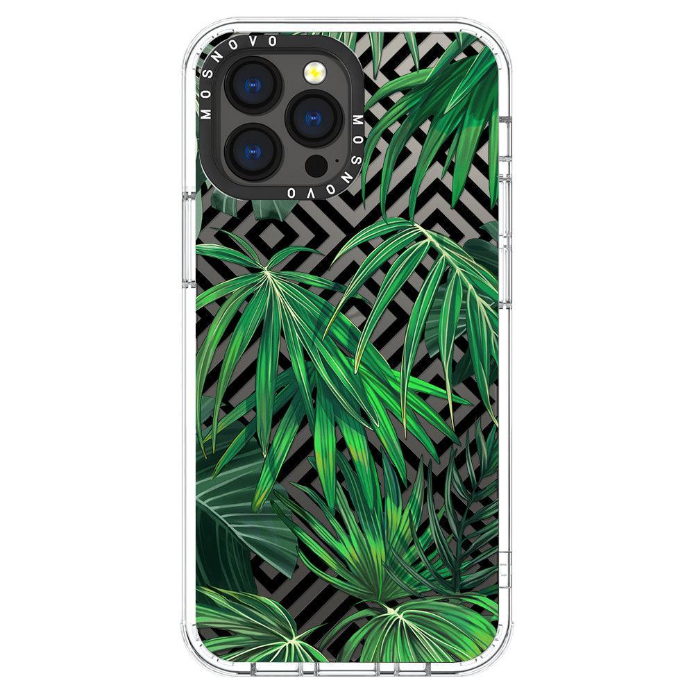 Areca Palm Pattern Phone Case - iPhone 13 Pro Max Case - MOSNOVO