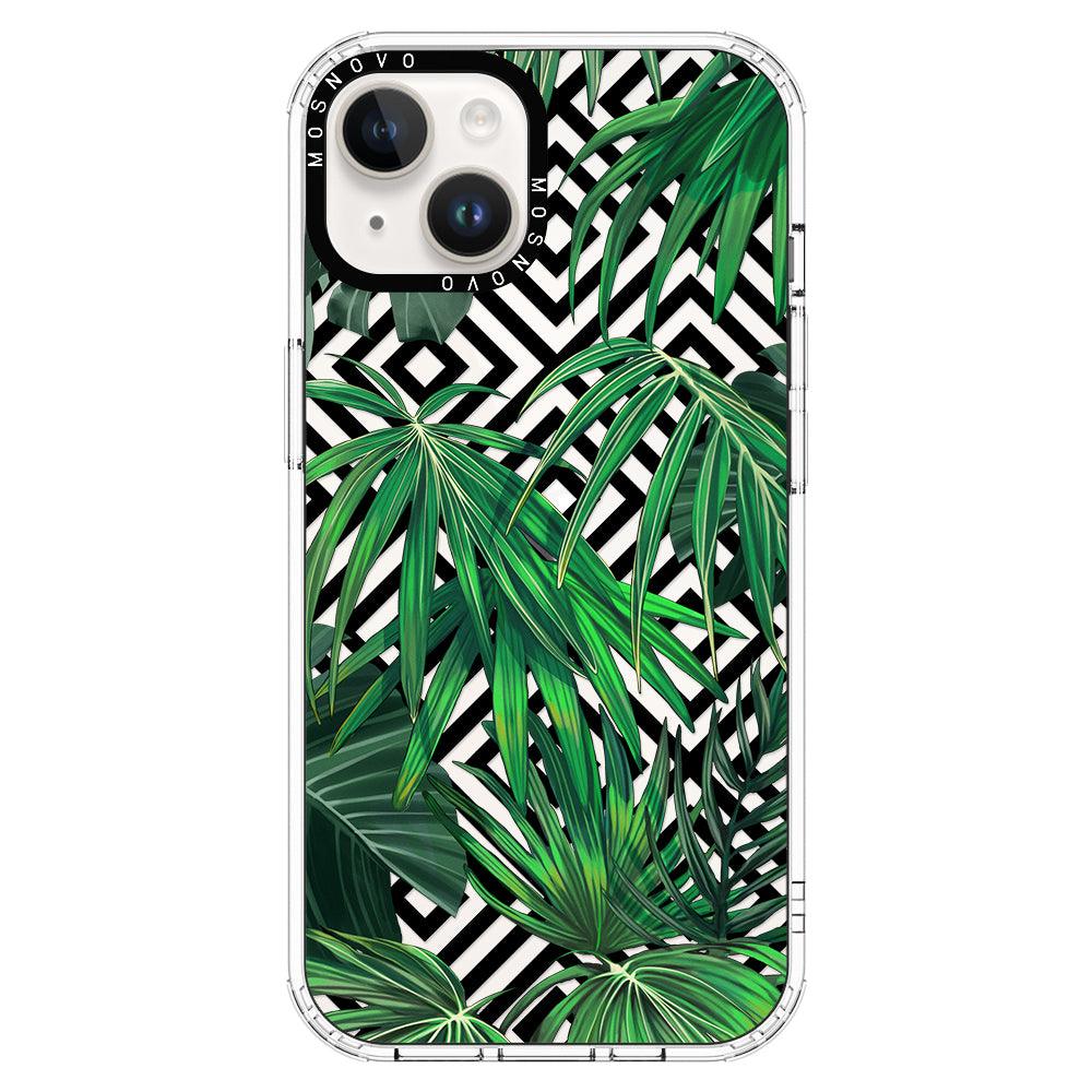 Areca Palm Pattern Phone Case - iPhone 14 Plus Case - MOSNOVO