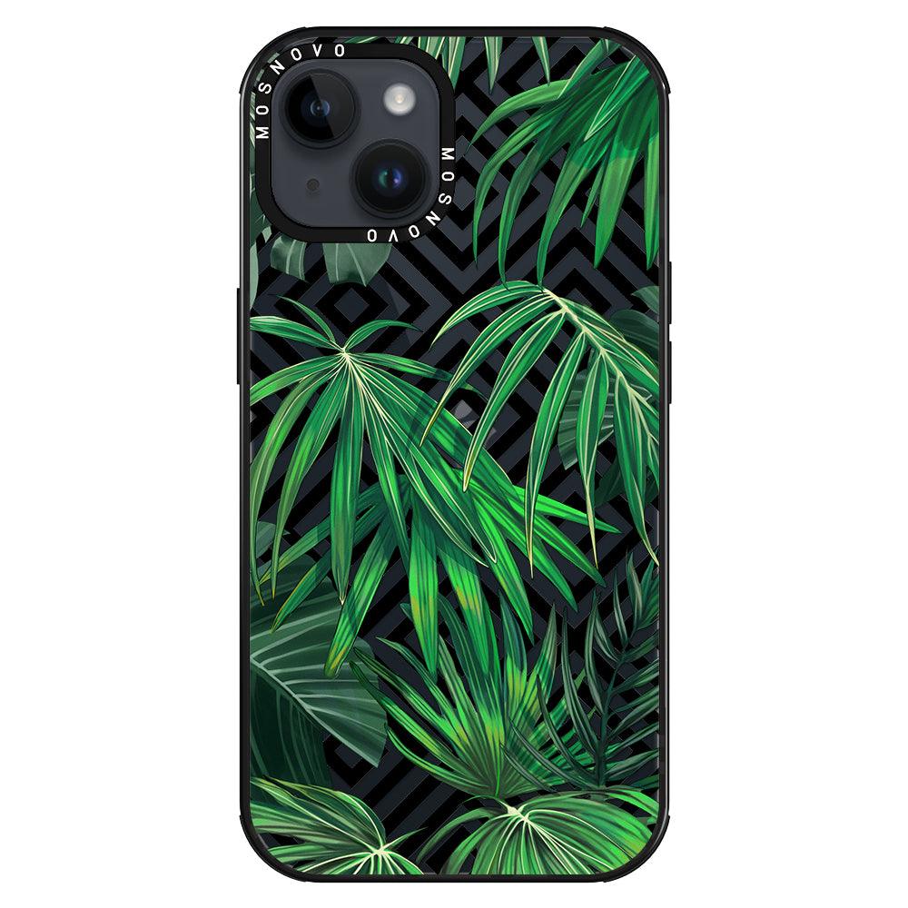 Areca Palm Pattern Phone Case - iPhone 14 Plus Case - MOSNOVO