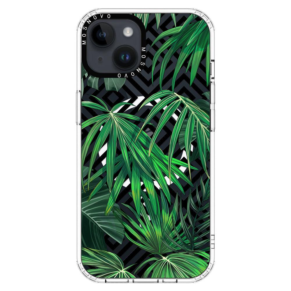 Areca Palm Pattern Phone Case - iPhone 14 Plus Case - MOSNOVO