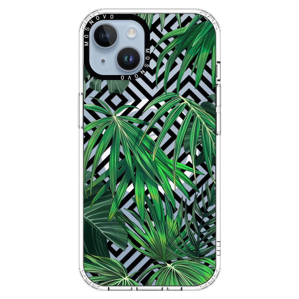 Areca Palm Pattern Phone Case - iPhone 14 Plus Case - MOSNOVO