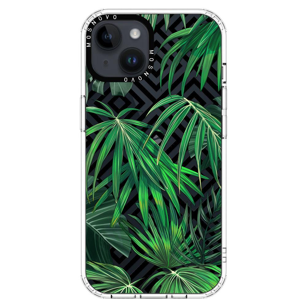 Areca Palm Pattern Phone Case - iPhone 14 Plus Case - MOSNOVO