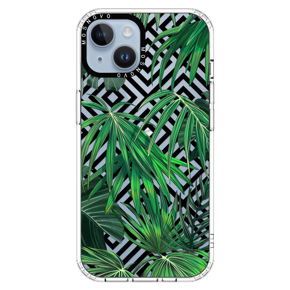 Areca Palm Pattern Phone Case - iPhone 14 Plus Case - MOSNOVO