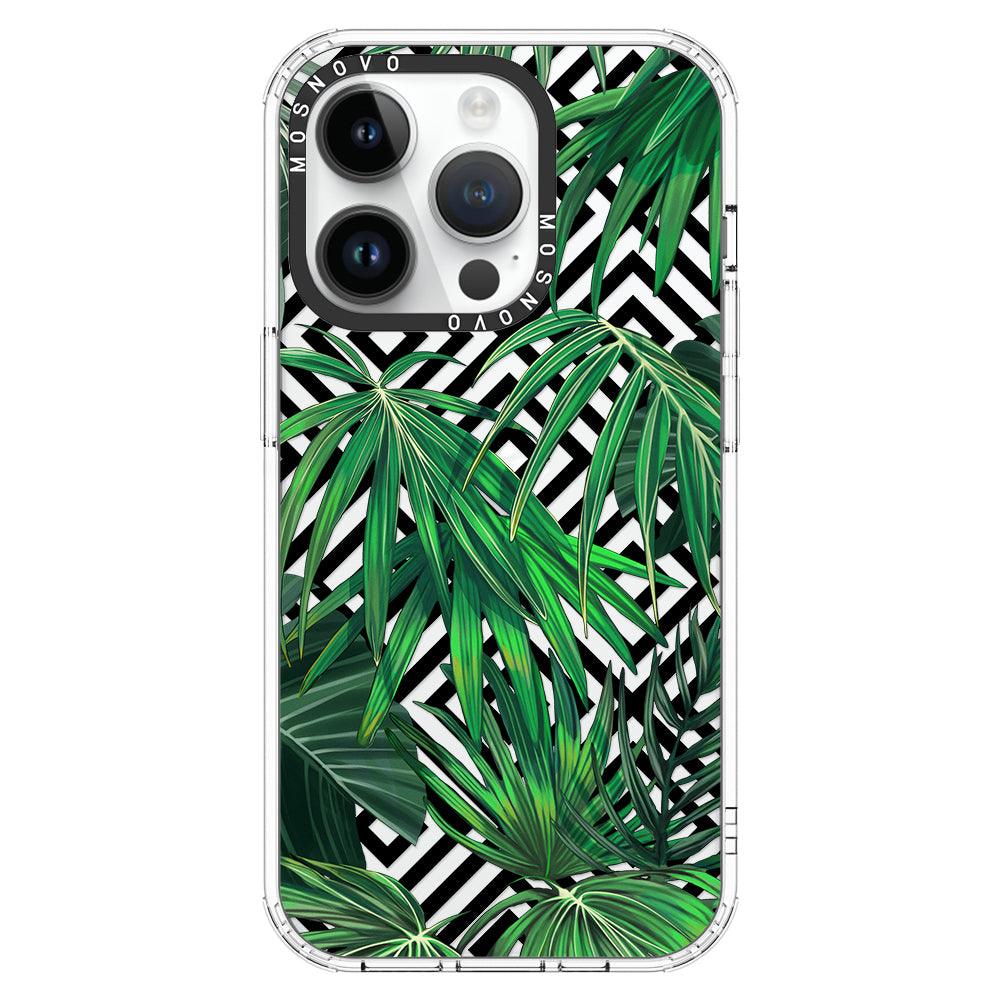 Areca Palm Pattern Phone Case - iPhone 14 Pro Case - MOSNOVO