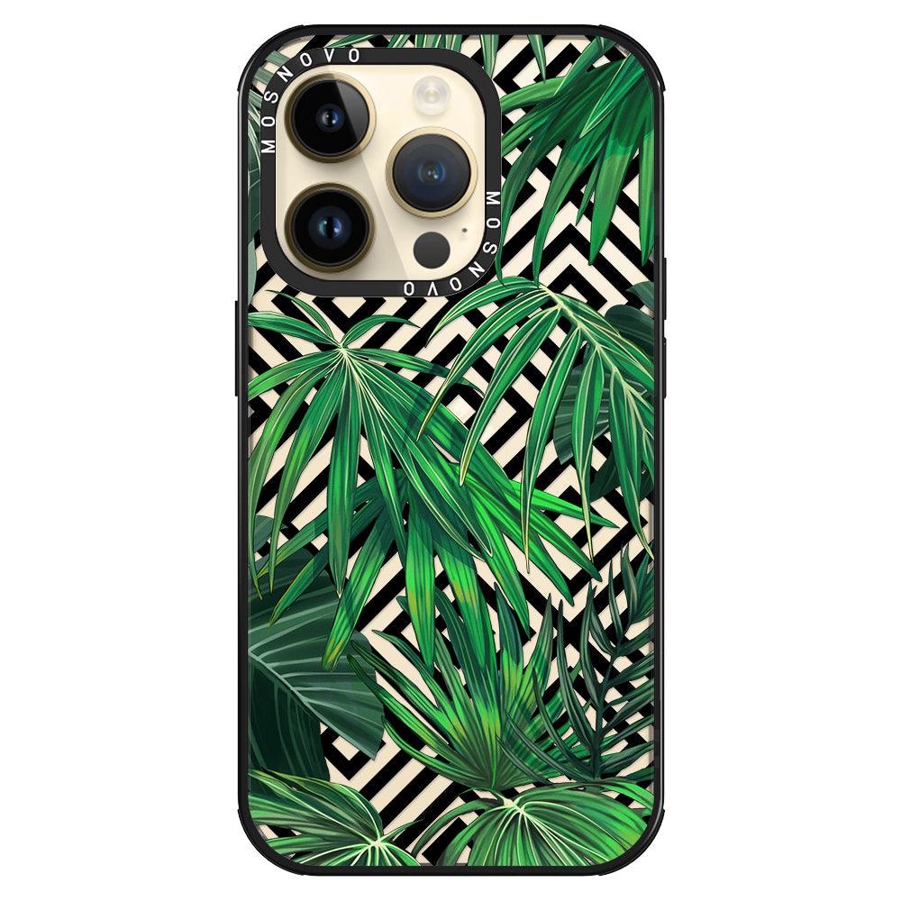 Areca Palm Pattern Phone Case - iPhone 14 Pro Case - MOSNOVO