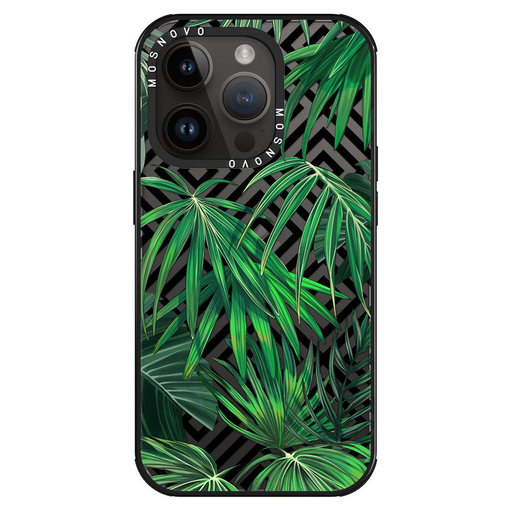 Areca Palm Pattern Phone Case - iPhone 14 Pro Case - MOSNOVO