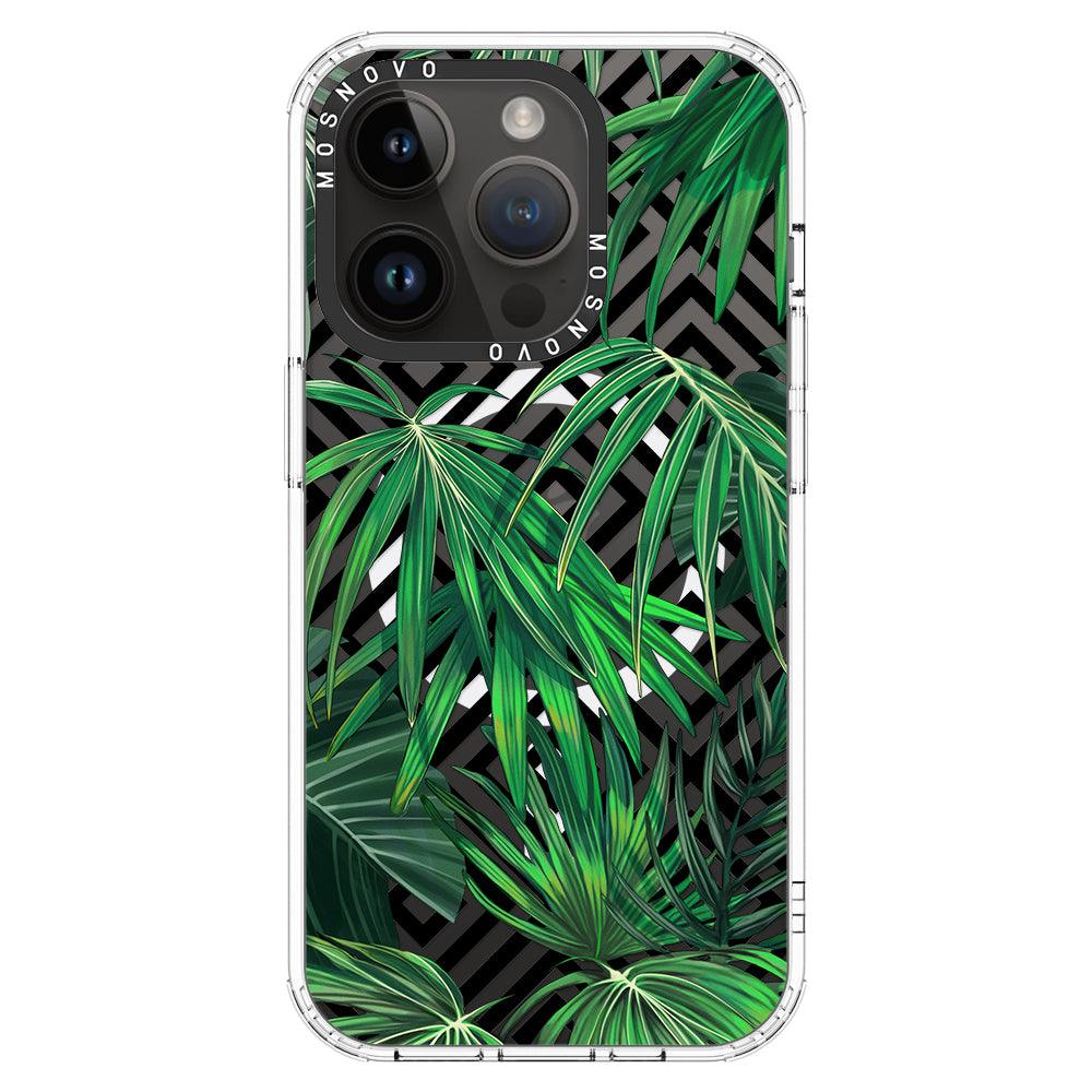 Areca Palm Pattern Phone Case - iPhone 14 Pro Case - MOSNOVO