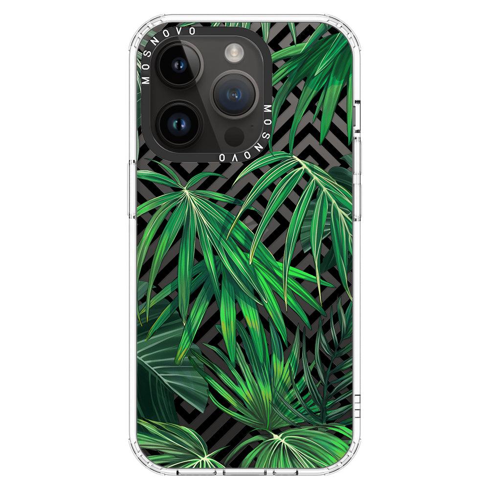 Areca Palm Pattern Phone Case - iPhone 14 Pro Case - MOSNOVO