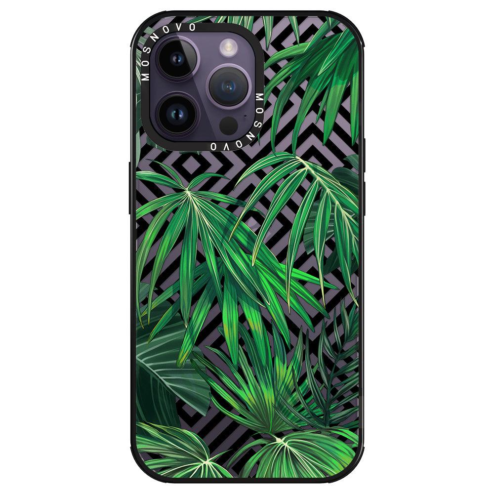 Areca Palm Pattern Phone Case - iPhone 14 Pro Max Case - MOSNOVO