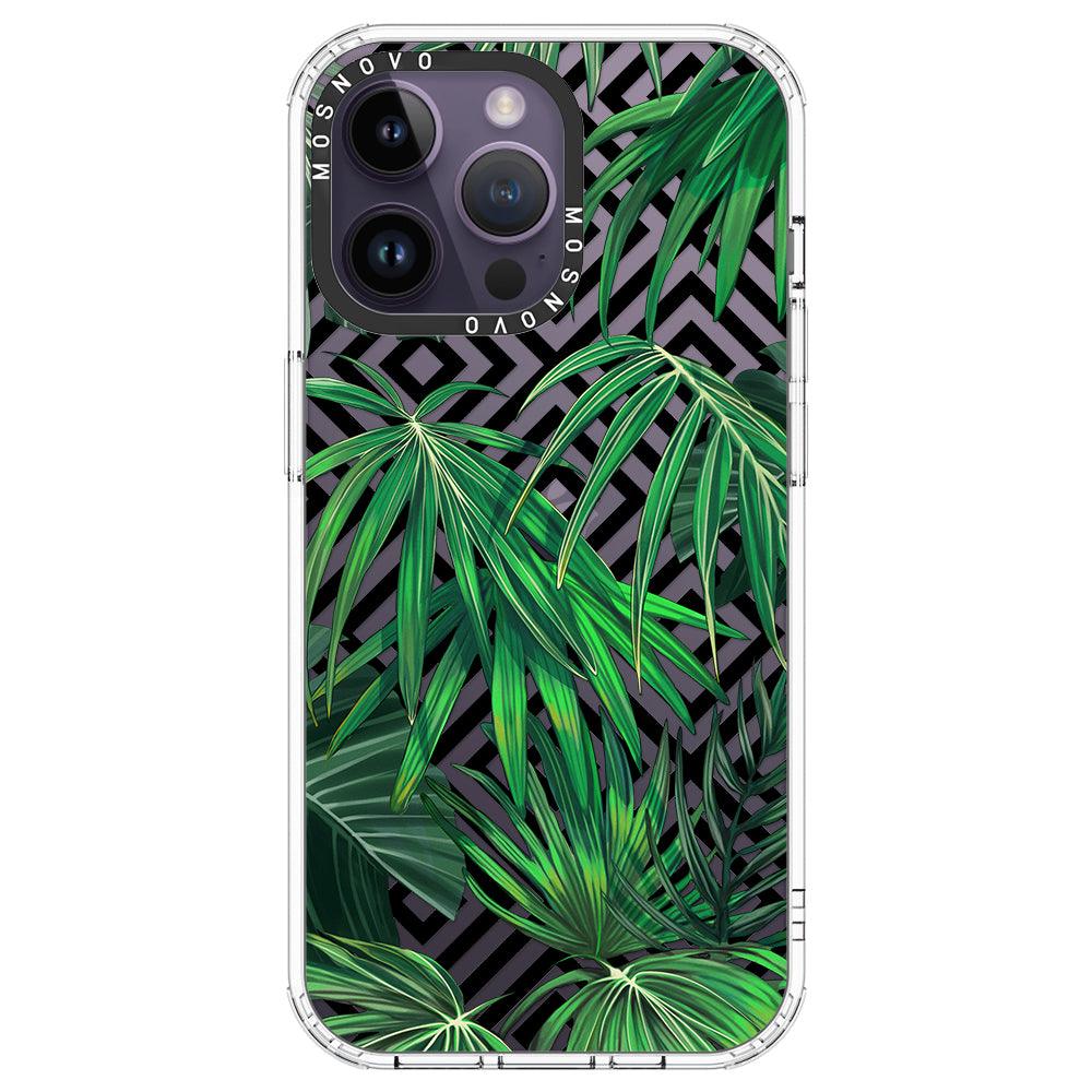 Areca Palm Pattern Phone Case - iPhone 14 Pro Max Case - MOSNOVO