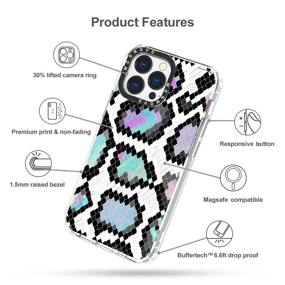 Aurora Snake Print Phone Case - iPhone 13 Pro Case - MOSNOVO