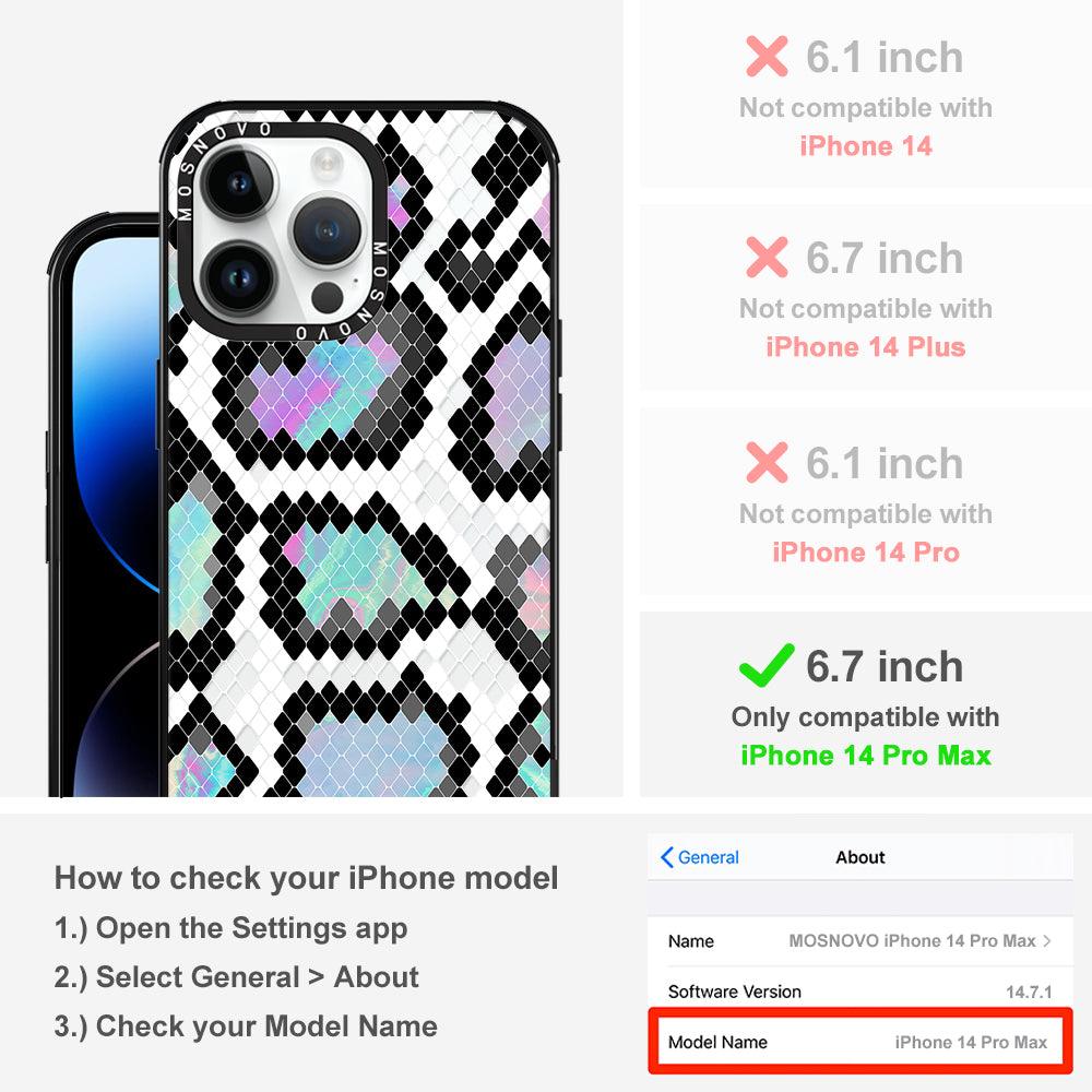 Aurora Snake Print Phone Case - iPhone 14 Pro Max Case - MOSNOVO