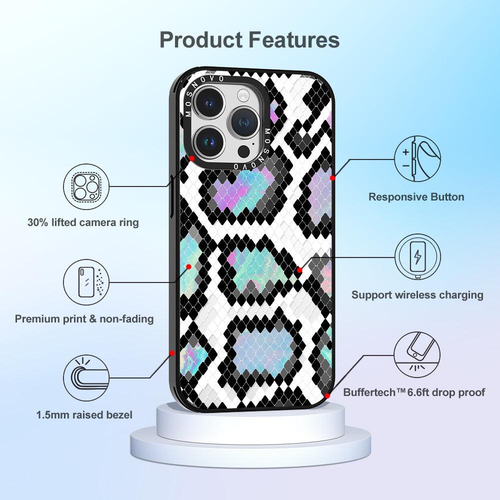 Aurora Snake Print Phone Case - iPhone 14 Pro Max Case - MOSNOVO