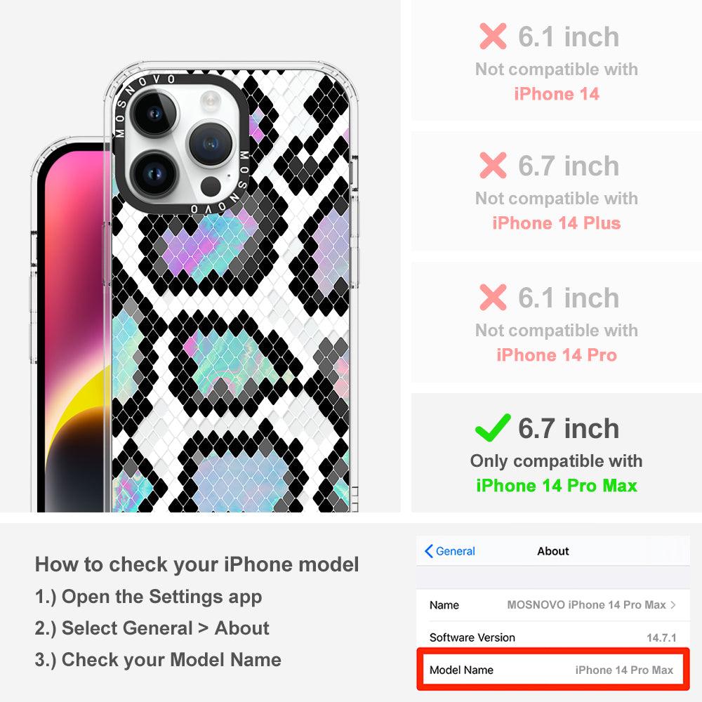 Aurora Snake Print Phone Case - iPhone 14 Pro Max Case - MOSNOVO