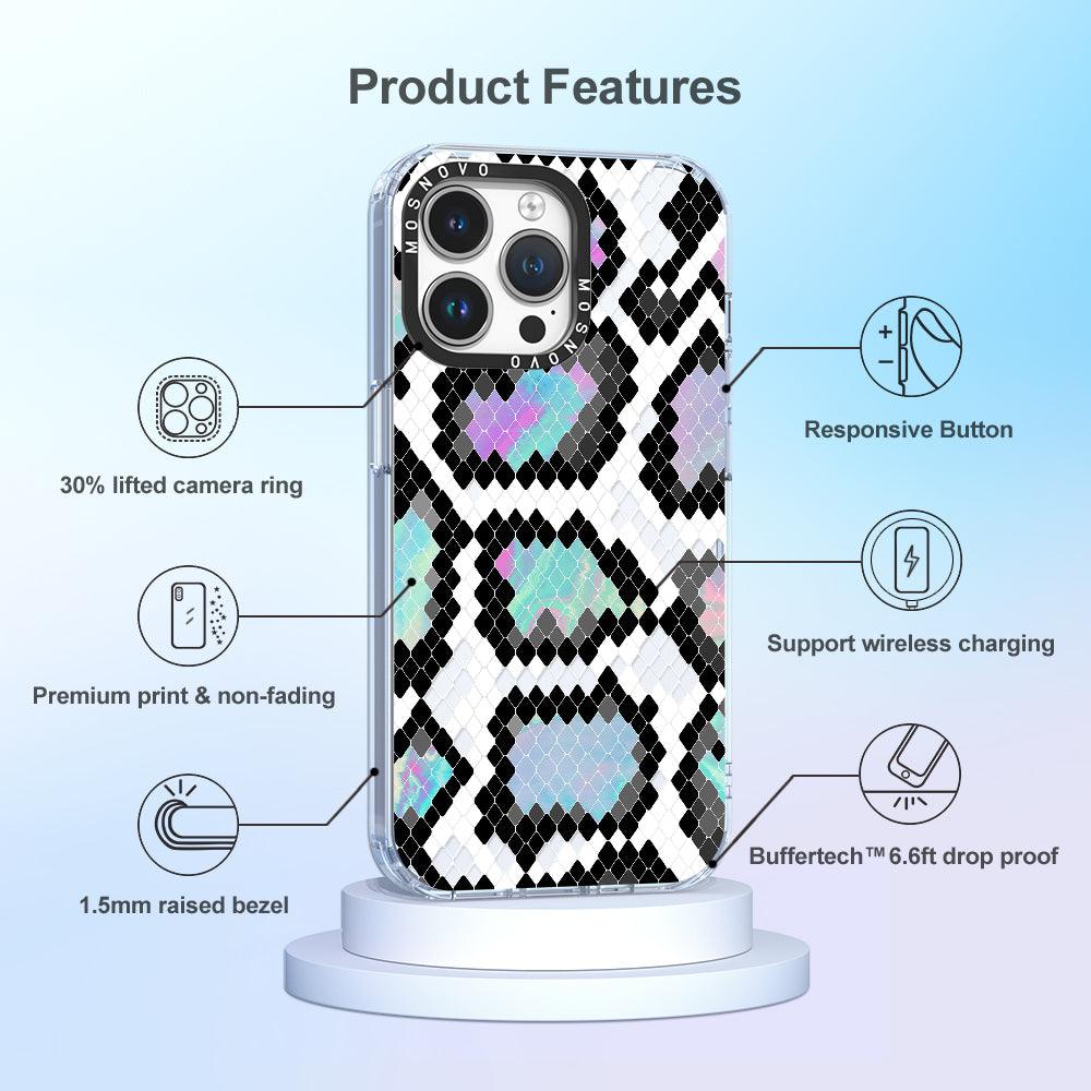 Aurora Snake Print Phone Case - iPhone 14 Pro Max Case - MOSNOVO