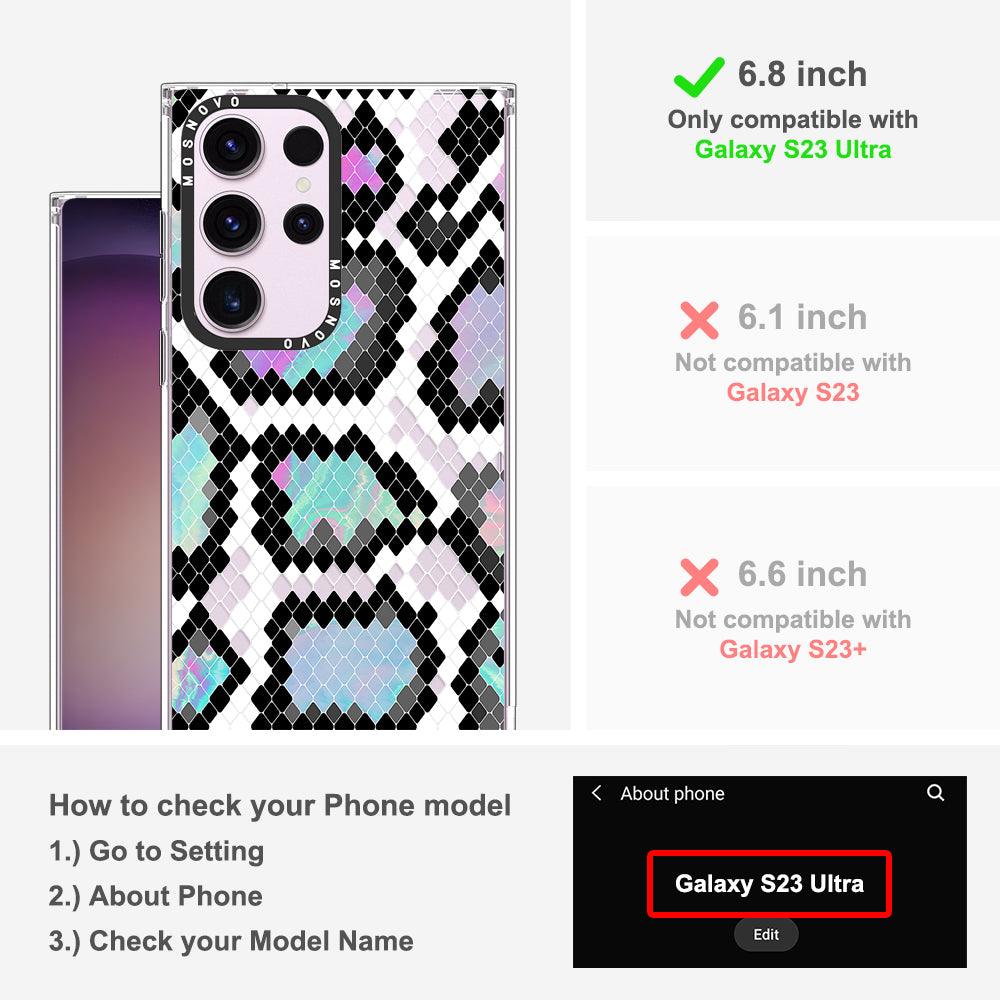 Aurora Snake Print Phone Case - Samsung Galaxy S23 Ultra Case - MOSNOVO