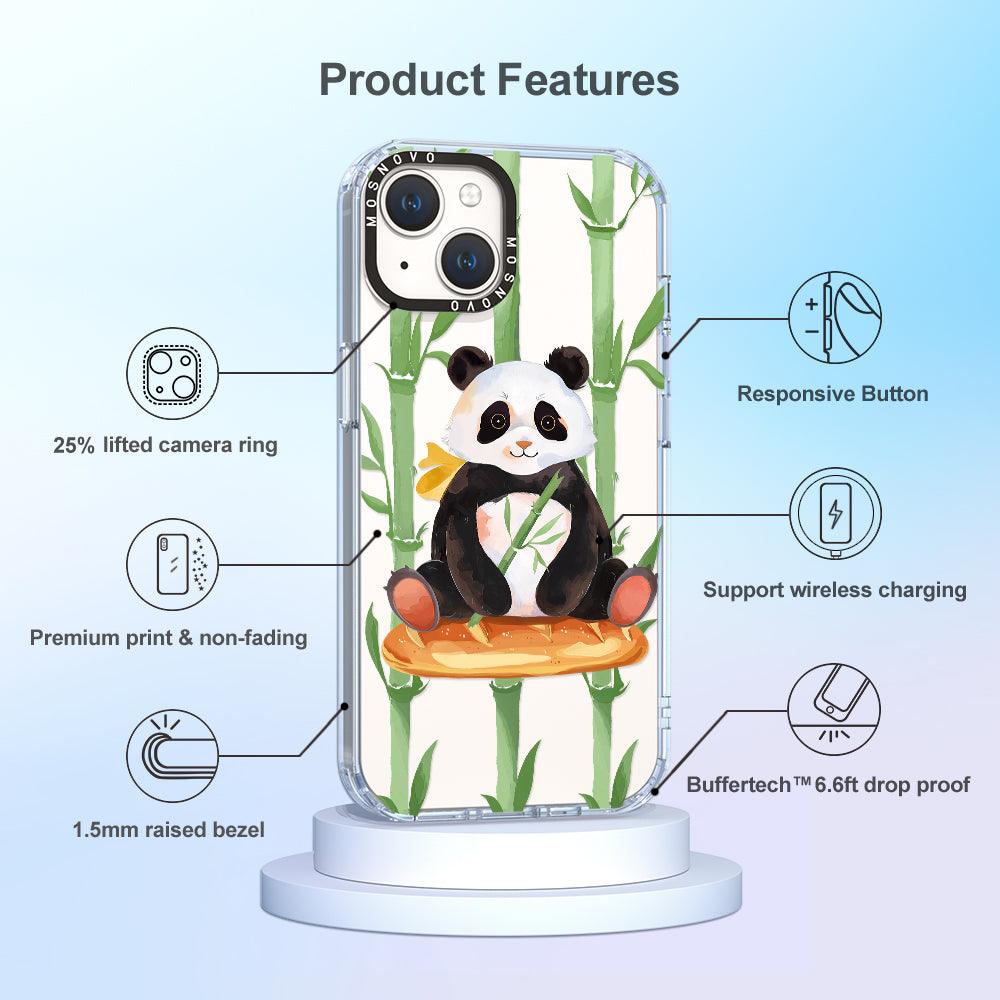 Bamboo Panda Phone Case - iPhone 14 Case - MOSNOVO