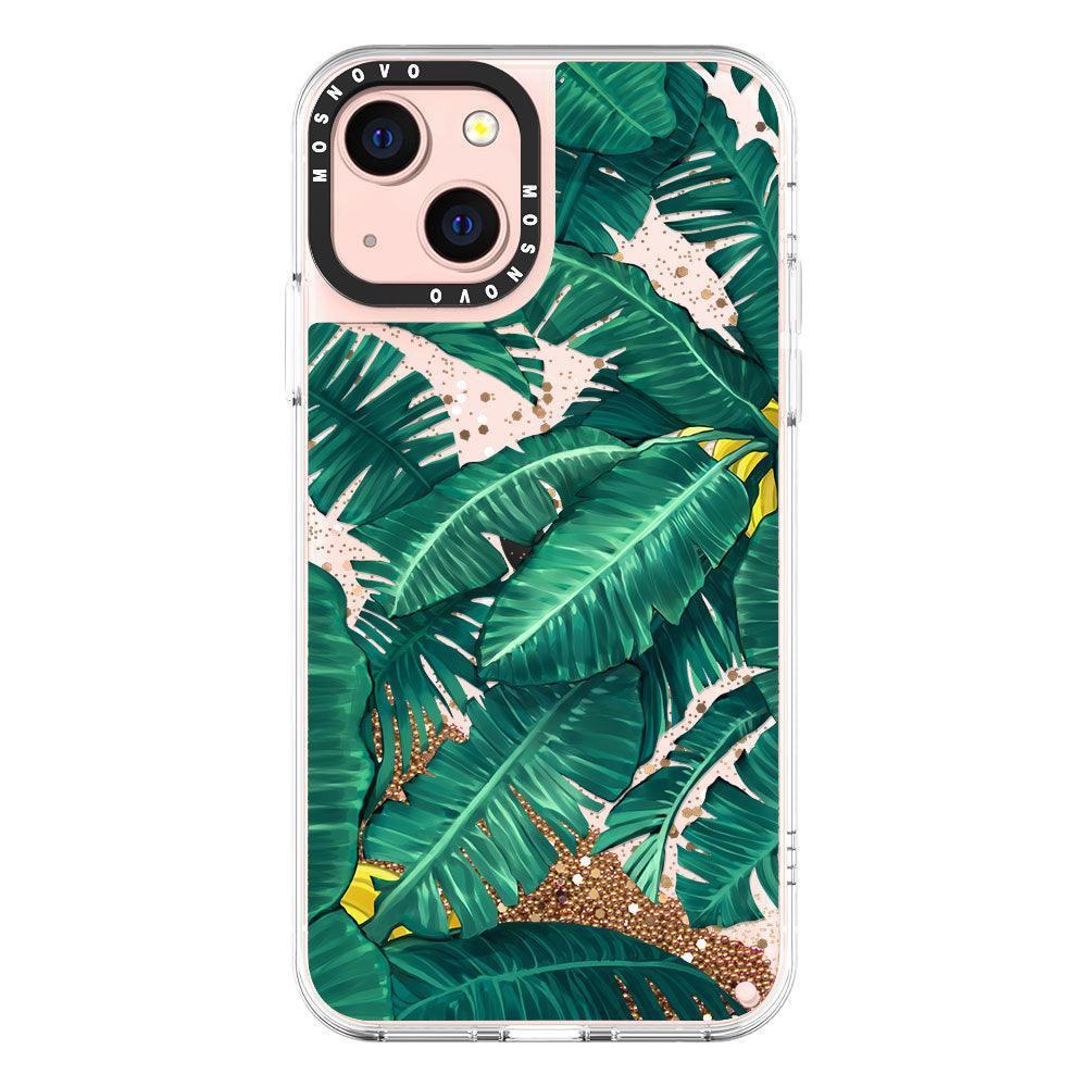Banana Tree Glitter Phone Case - iPhone 13 Case - MOSNOVO