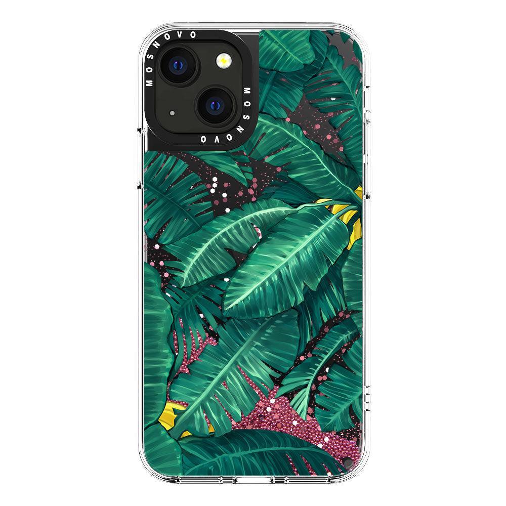 Banana Tree Glitter Phone Case - iPhone 13 Case - MOSNOVO
