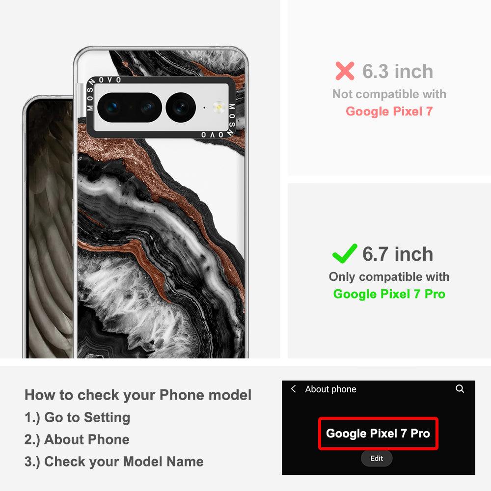 Black Agate Phone Case - Google Pixel 7 Pro Case - MOSNOVO