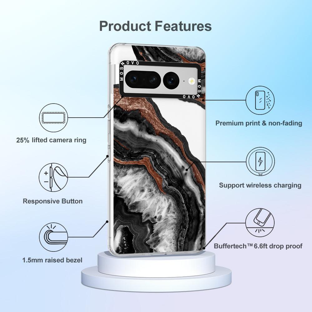 Black Agate Phone Case - Google Pixel 7 Pro Case - MOSNOVO