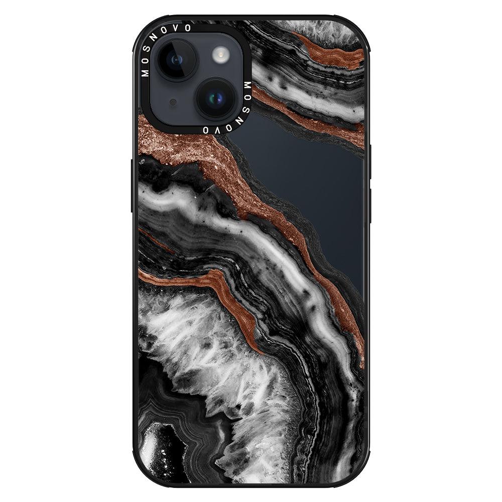 Black Agate Phone Case - iPhone 14 Plus Case - MOSNOVO