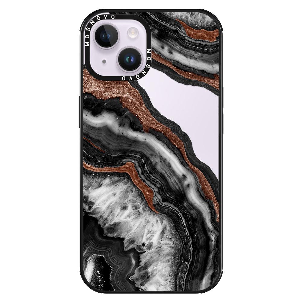 Black Agate Phone Case - iPhone 14 Plus Case - MOSNOVO