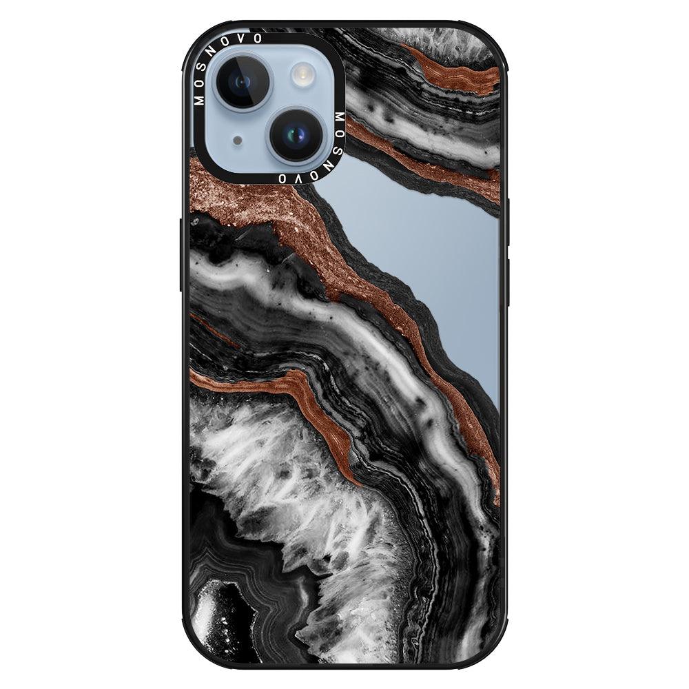 Black Agate Phone Case - iPhone 14 Plus Case - MOSNOVO