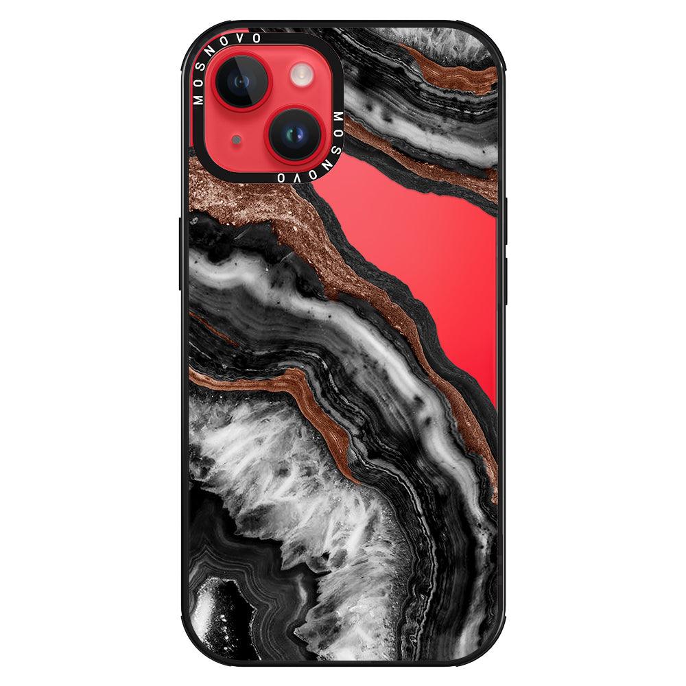 Black Agate Phone Case - iPhone 14 Plus Case - MOSNOVO