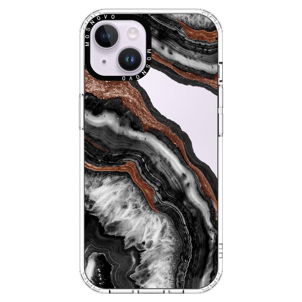 Black Agate Phone Case - iPhone 14 Plus Case - MOSNOVO