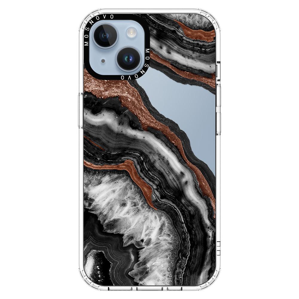 Black Agate Phone Case - iPhone 14 Plus Case - MOSNOVO