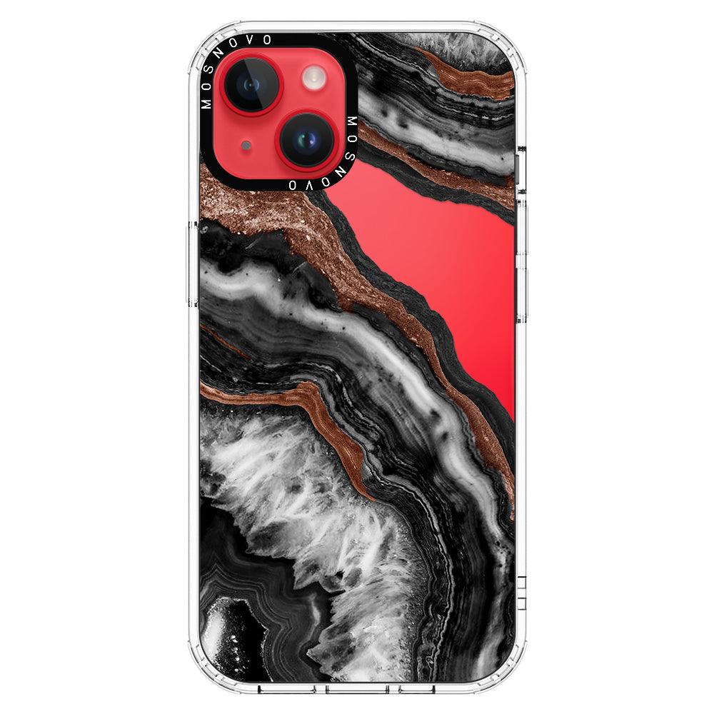 Black Agate Phone Case - iPhone 14 Plus Case - MOSNOVO