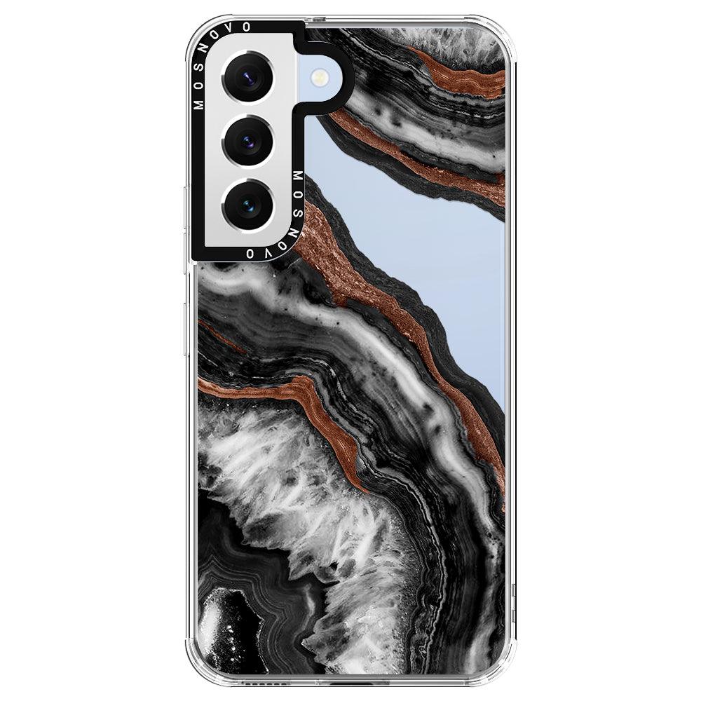 Black Agate Phone Case - Samsung Galaxy S22 Plus Case - MOSNOVO