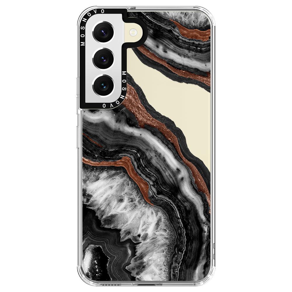 Black Agate Phone Case - Samsung Galaxy S22 Plus Case - MOSNOVO