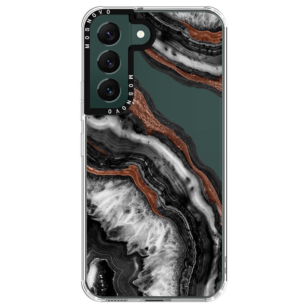 Black Agate Phone Case - Samsung Galaxy S22 Plus Case - MOSNOVO