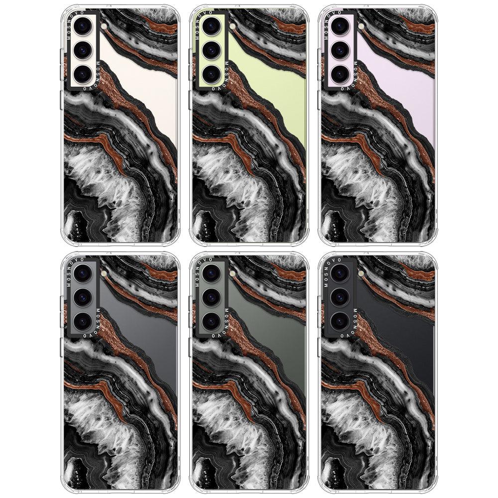 Black Agate Phone Case - Samsung Galaxy S23 Case - MOSNOVO