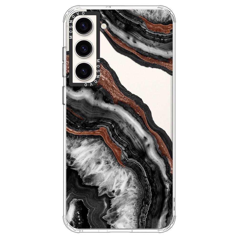 Black Agate Phone Case - Samsung Galaxy S23 Plus Case - MOSNOVO