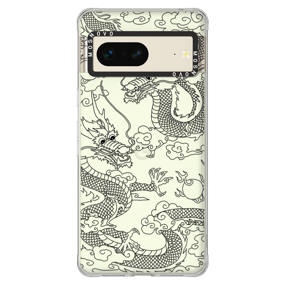 Black Dragon Phone Case - Google Pixel 7 Case - MOSNOVO