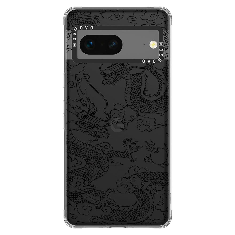 Black Dragon Phone Case - Google Pixel 7 Case - MOSNOVO