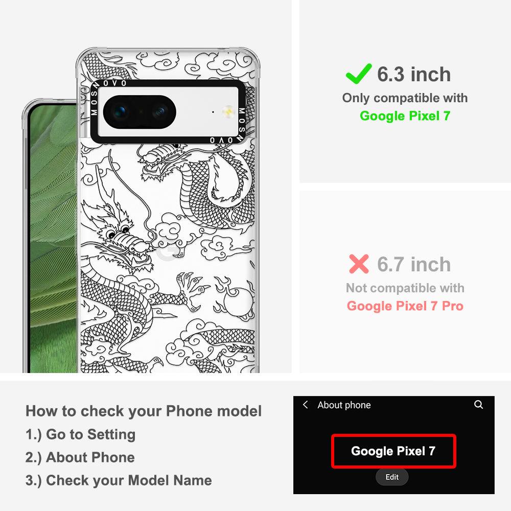 Black Dragon Phone Case - Google Pixel 7 Case - MOSNOVO